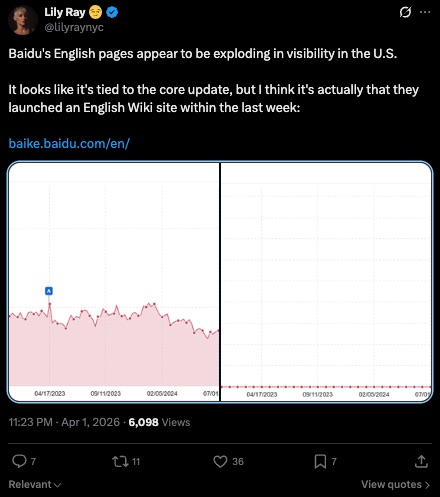 LilY Ray on Baidu Baike's surge in visibility